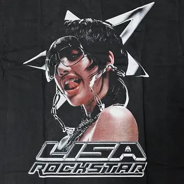 LISA ROCKSTAR 티셔츠 블랙핑크