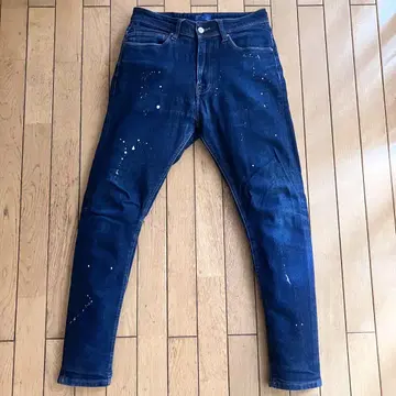 ZARA 팬츠 스키니 데님 청바지 스트레치 페인트 자라