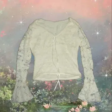 블라우스 레이스 리본
