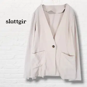 slattgir 큰 키 노카라 자켓 얇은 소재 [ MTT ] 베이지 계열