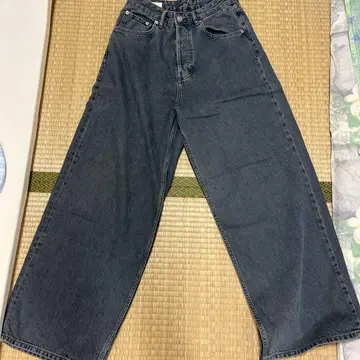 ZARA 다크 그레이 와이드 레그 데님 29