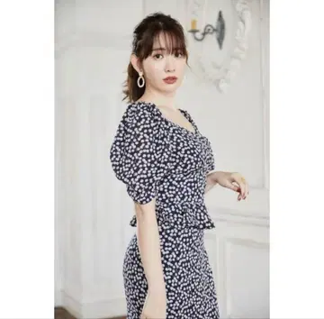 herlipto Cherry Pattern Two Piece M navy