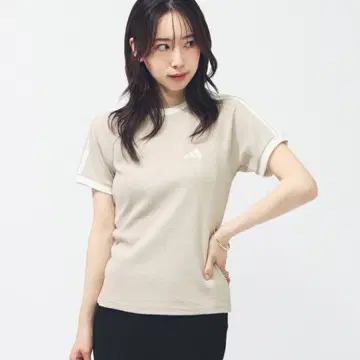 아디다스 여성용 반팔 티셔츠 W LUX CA 와플 티셔츠
