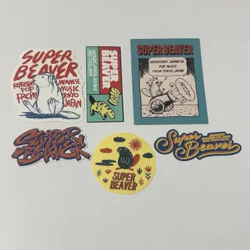 SUPER BEAVER 스티커 세트 6개