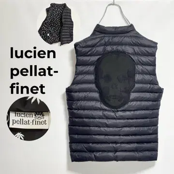 lucien pellat-finet 스컬 다운 베스트 다크 네이비