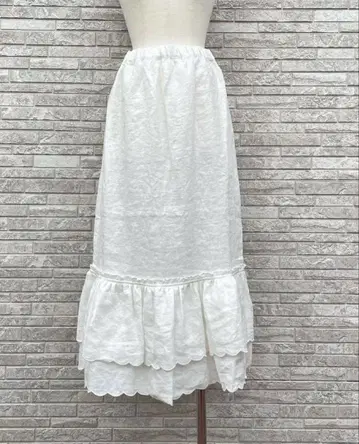 사만사 모스모스 타치카와 한정 스캘럽 자수 캉캉 스커트 오프
