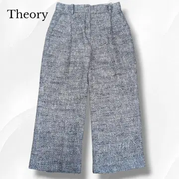 최근 모델 5.0만 엔 Theory 띠어리 트위드 테이퍼드 팬츠