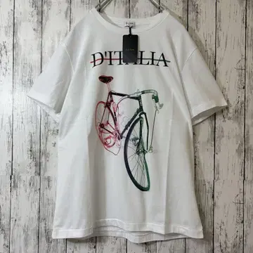 새상품 Paul Smith D'ITALIA 자전거 프린트 티셔츠