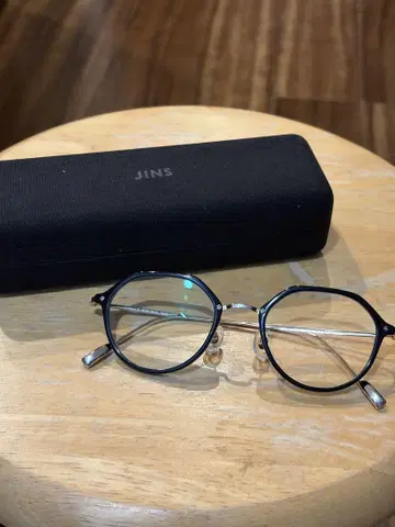 JINS 팔각형 안경 블랙/실버