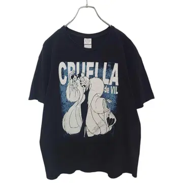 Disney 101마리 강아지 CRUELLA 빌런 티셔츠 A-3899