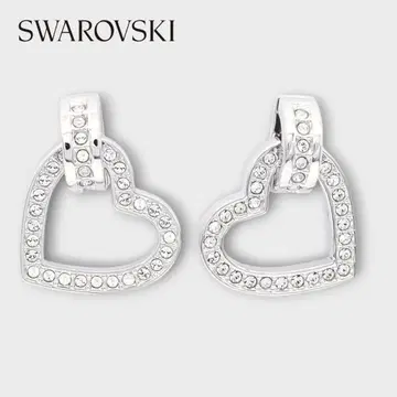 SWAROVSKI 하트 스터드 귀걸이 실버