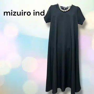 mizuiro ind 미즈이로 인드 플레어 원피스 블랙 F