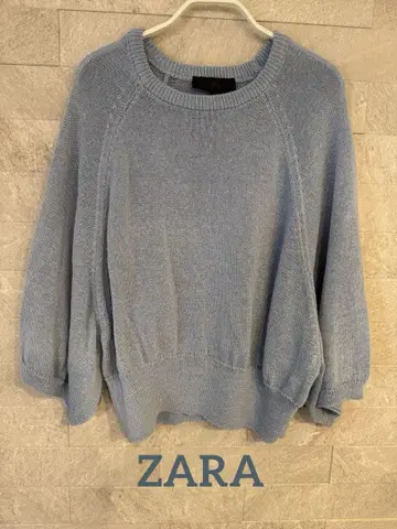 새상품급 ZARA 자라 라이트 블루 돌먼 소매 스카이블루 L