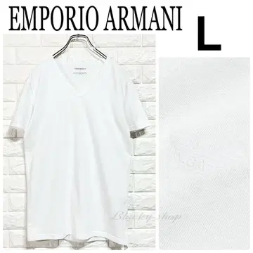[미사용] 엠포리오 아르마니 티셔츠 V넥 이글 로고 화이트 L 2