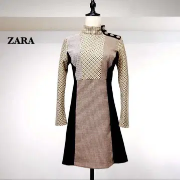 ZARA 하이넥 A라인 원피스