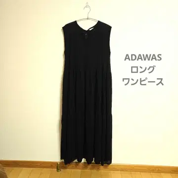 ADAWAS 블랙 롱 원피스