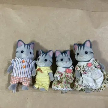 실바니안 패밀리 고양이 인형 4개 세트