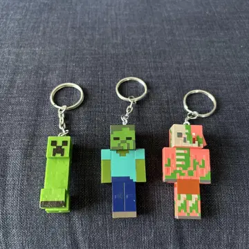 Minecraft 마인크래프트 피규어 키체인 3종 세트