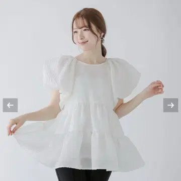 fit more saaya 콜라보 자카드 티어드 상의 핏모어