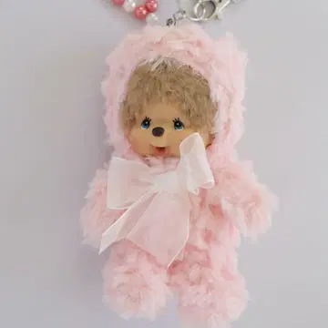 몬치치 모코모코 핑크 베어 마스코트 참