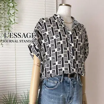 [ 2025SS ] L'ESSAGE GOLD 라메 모노톤 셔츠 내추럴