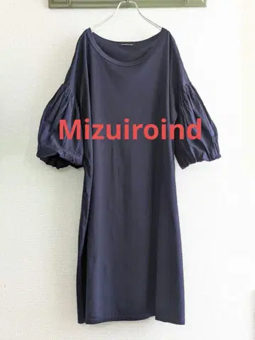 [새상품급] Mizuiroind 퍼프 슬리브 티셔츠 원피스 청보라색