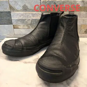 CONVERSE 컨버스 잭파셀 가죽 사이드 고어 부츠 블랙