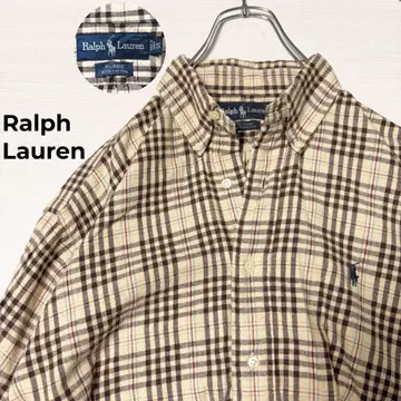 Ralph Lauren 타탄 체크 셔츠 베이지 BLAIRE