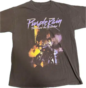 Purple Rain 티셔츠 L 사이즈 블랙