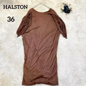 [홀스턴] 예쁜 드레스 HALSTON 소매 슬릿 롱 원피스 36