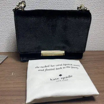 katespade newyork 블랙 벨벳 숄더백 골드 체인