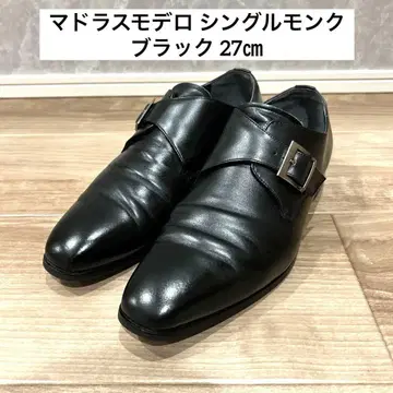 마드라스 모데로 싱글 몽크 디자인 방수 비즈니스 슈즈 블랙 27cm