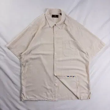 빈티지 구제 의류 90s00s 실크 혼방 윈도우페인 체크 격자 무늬 셔츠