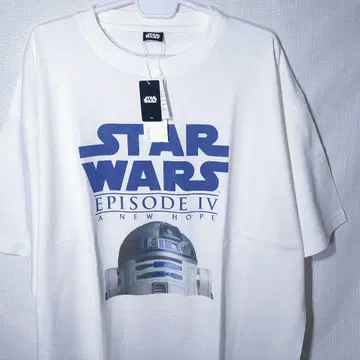 새상품 티셔츠 L R2-D2 스타워즈 디즈니 레이지블루 반팔