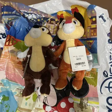 칩과 데일 봉제 인형 세트 약 20cm 새상품