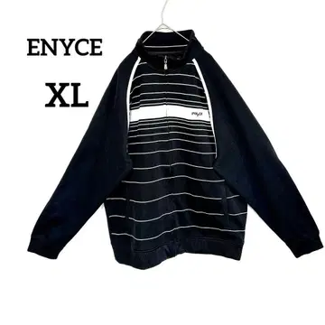 에니체 Enyce 남성용 집업 저지 스트라이프 XL 블랙