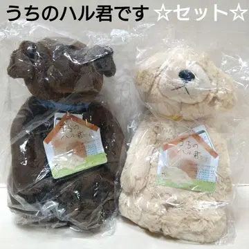 강아지 봉제 인형 2체 세트