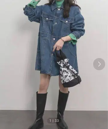 freaksstore 다크 블루 오버 사이즈 데님 자켓