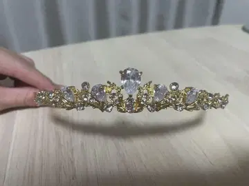 골드 크리스탈 티아라 bride me
