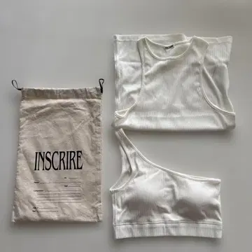 미사용품 INSCRIRE 앙스크리어 탱크탑 원숄더 세트