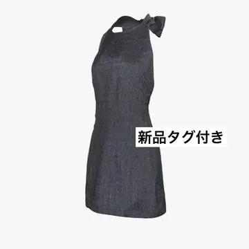 S backless halter dress mini