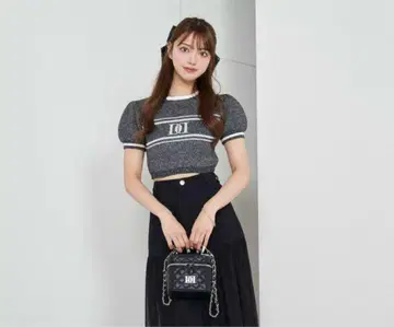 Darich 로고 파일 니트 탑 다리치