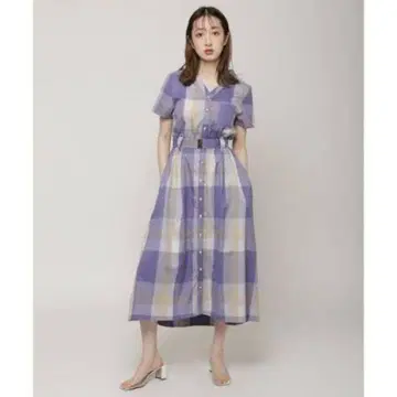 REDYAZEL 레트로 체크 원피스