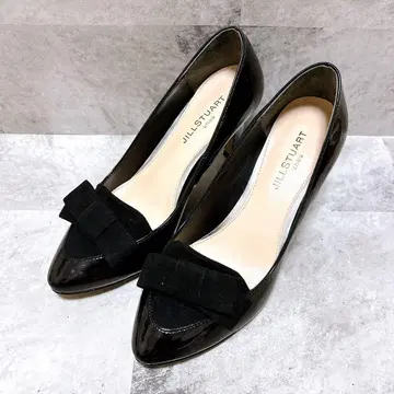 JILLSTUART 블랙 리본 펌프스 하이힐 22.5cm
