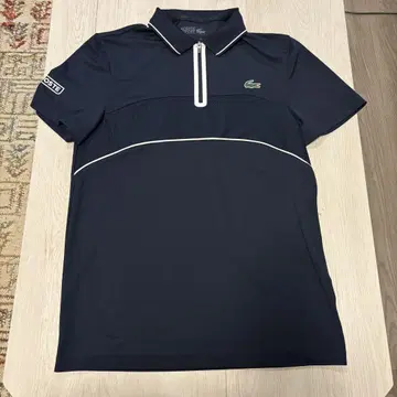 Lacoste 네이비 지퍼 피케 셔츠
