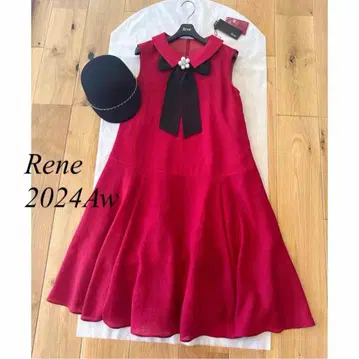 [미사용 새상품] Rene 르네 2024 AW 카라 부착 A라인 원피스