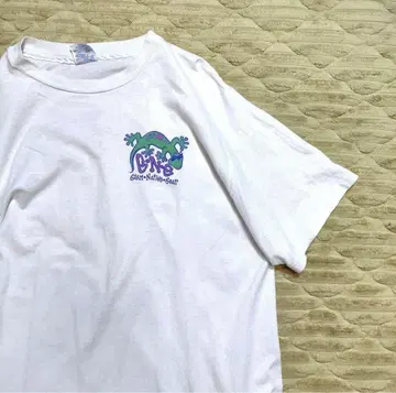 HANES 싱글 스티치 VintageT 셔츠 구제 화이트 XL 사이즈