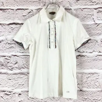 z2641: ESCADA 상의 셔츠 블라우스 스트레치 화이트 흰색 M