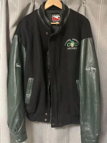 O'DONEL PATRIOTS HOCKEY 바시티 자켓 구제 빈티지