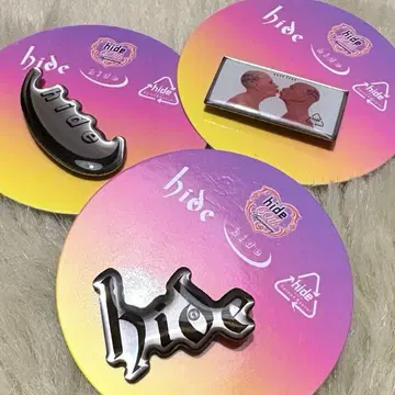 3개 hide/히데 핀즈 캡슐 60th PINS 1st 로고 가챠